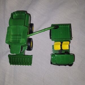 2 Piece John Deere Toy Tractor Set